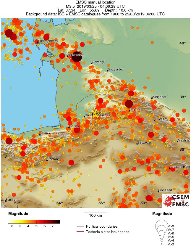 regional magnitude historical seismicity