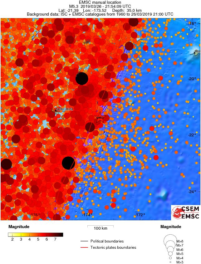 regional magnitude historical seismicity