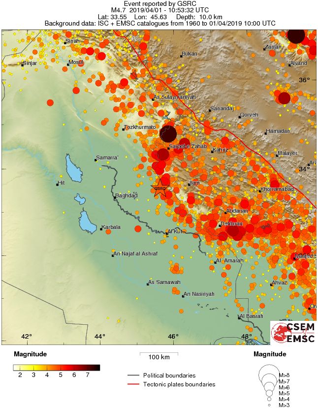 regional magnitude historical seismicity