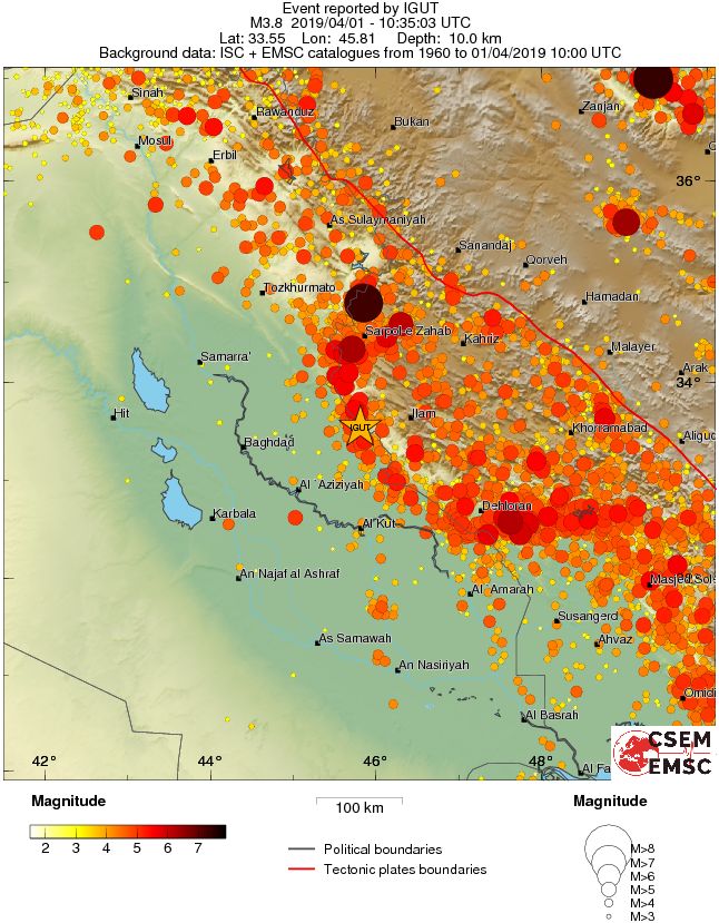 regional magnitude historical seismicity