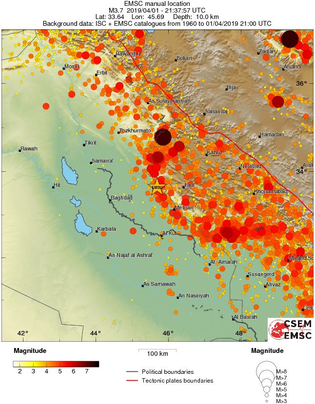 regional magnitude historical seismicity