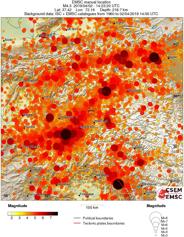 regional magnitude historical seismicity