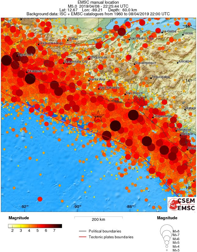 regional magnitude historical seismicity