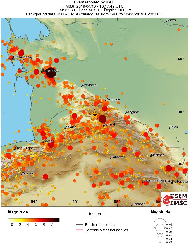 regional magnitude historical seismicity