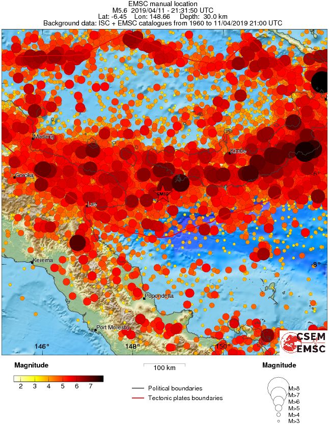 regional magnitude historical seismicity