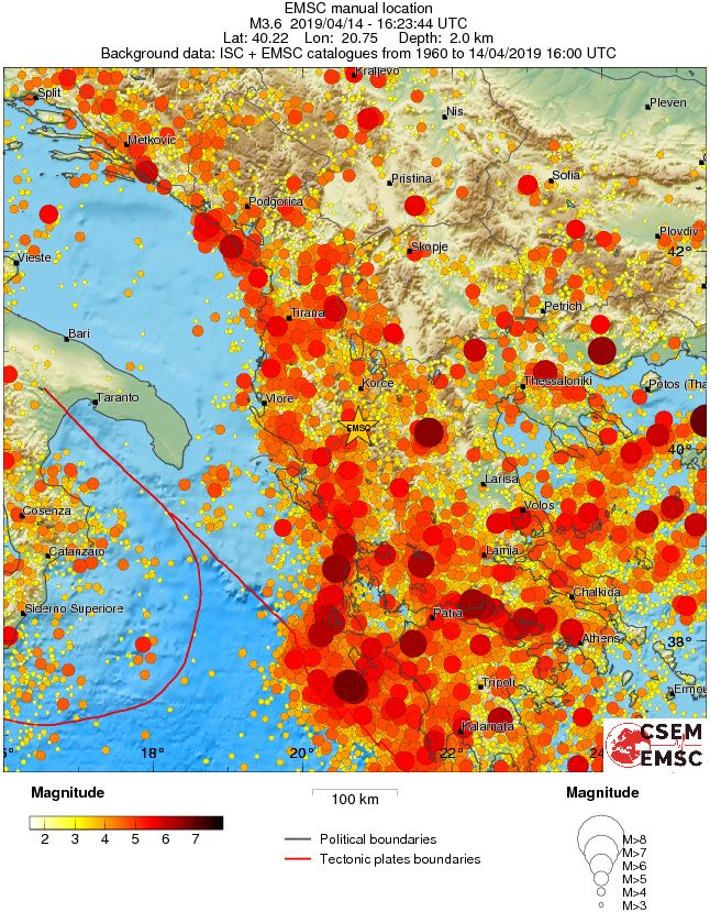 regional magnitude historical seismicity