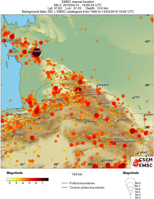 regional magnitude historical seismicity