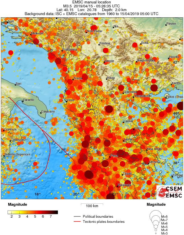 regional magnitude historical seismicity