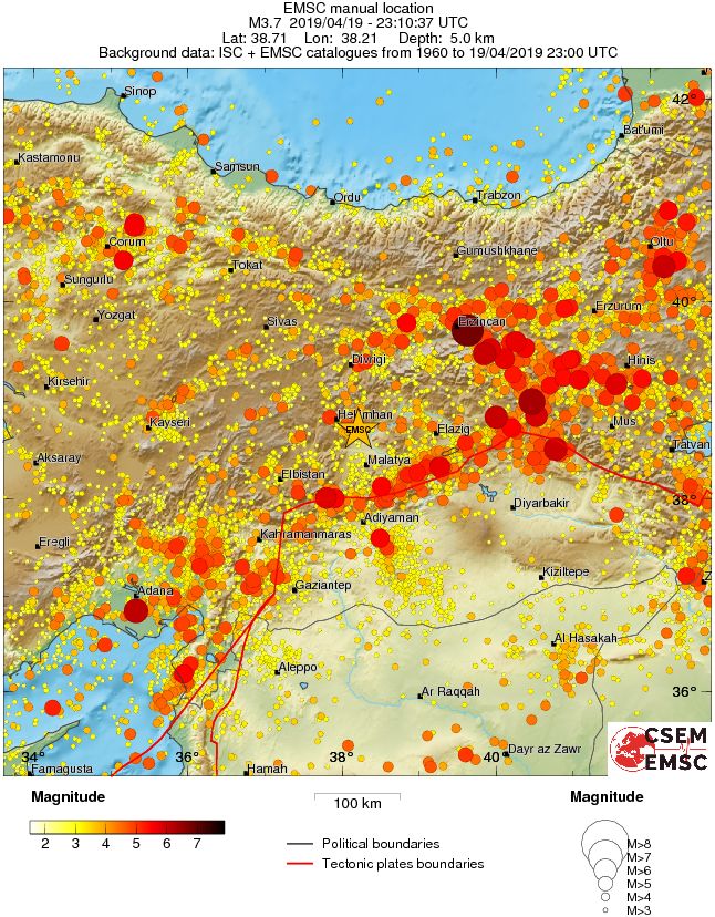 regional magnitude historical seismicity
