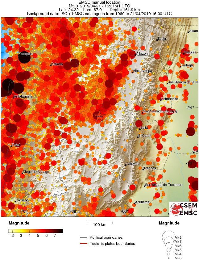 regional magnitude historical seismicity