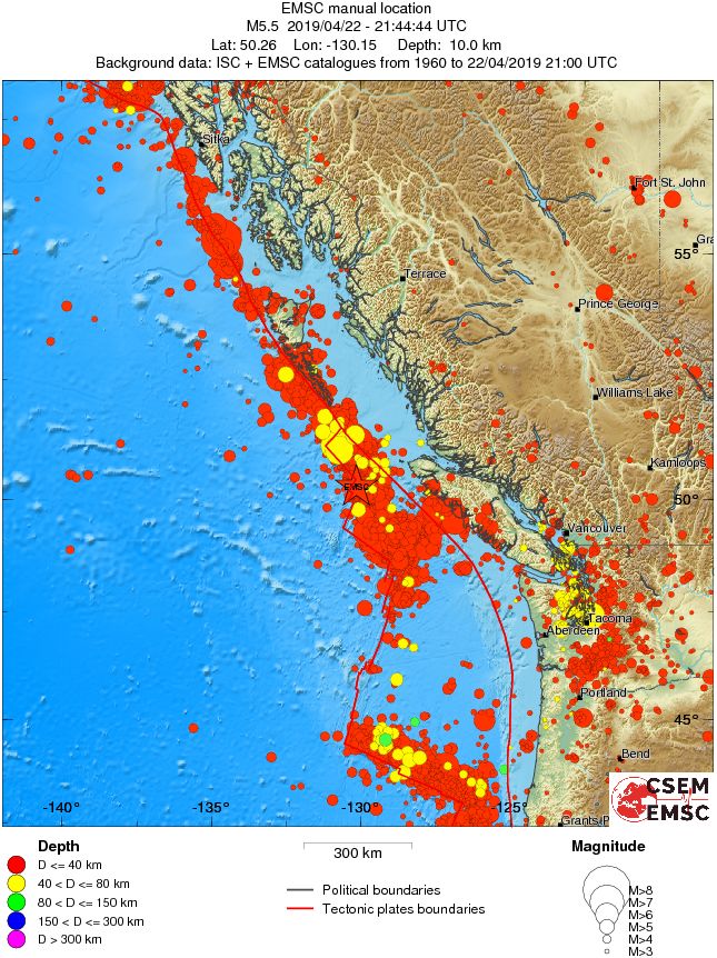 wide historical seismicity