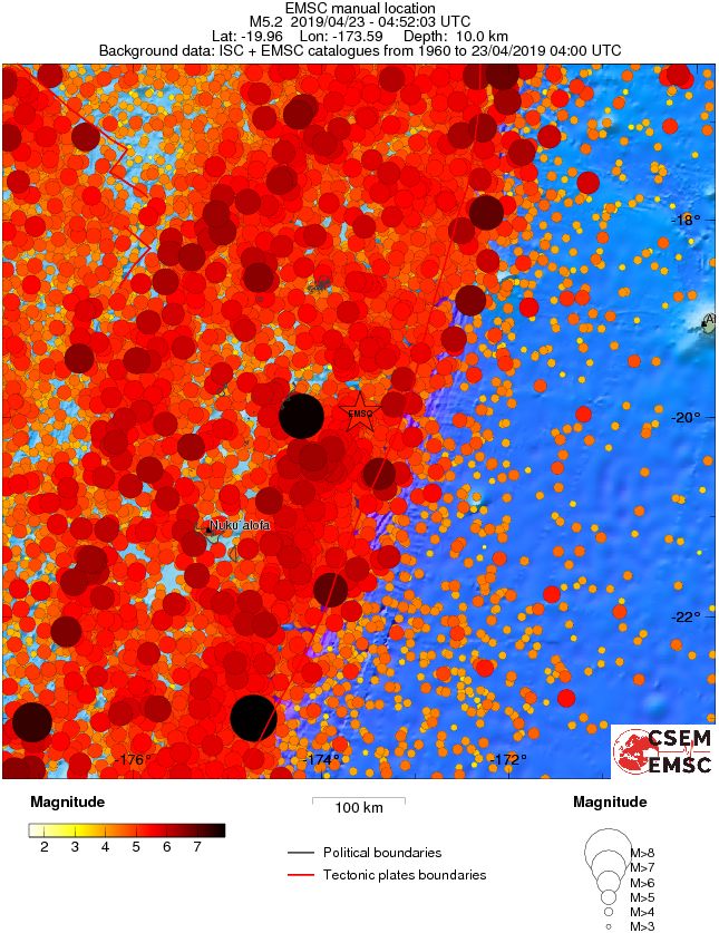 regional magnitude historical seismicity