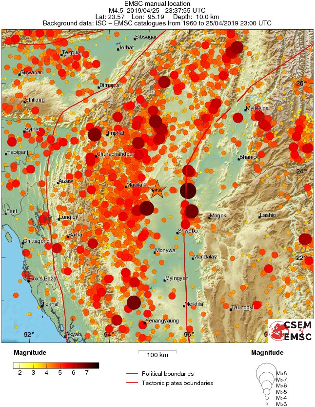 regional magnitude historical seismicity