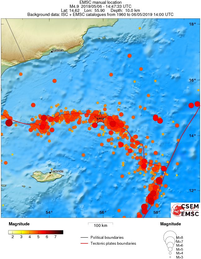 regional magnitude historical seismicity