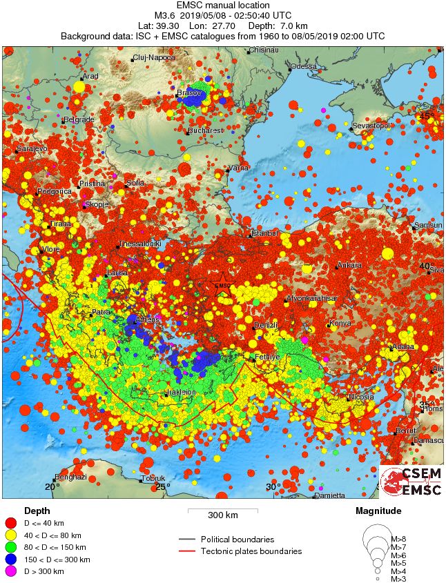 wide historical seismicity