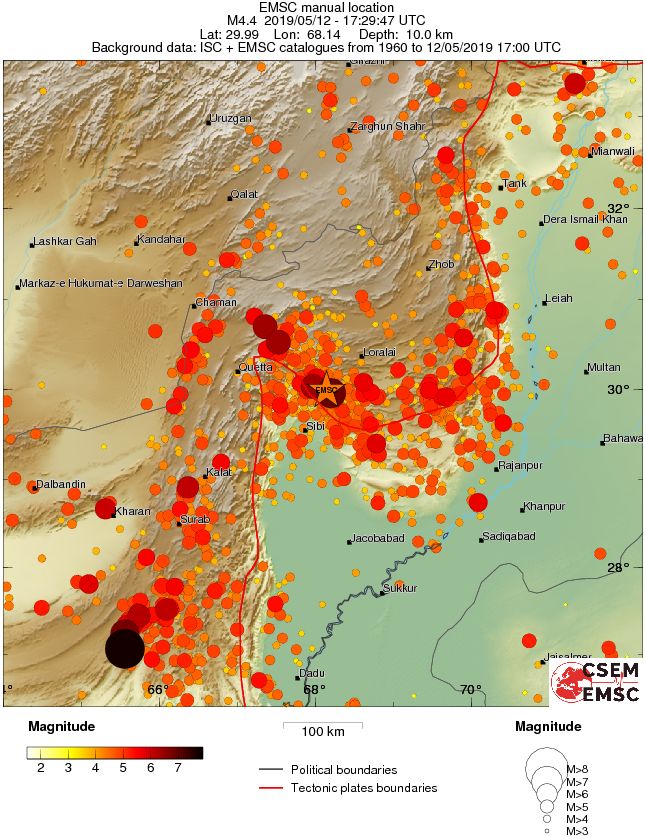 regional magnitude historical seismicity