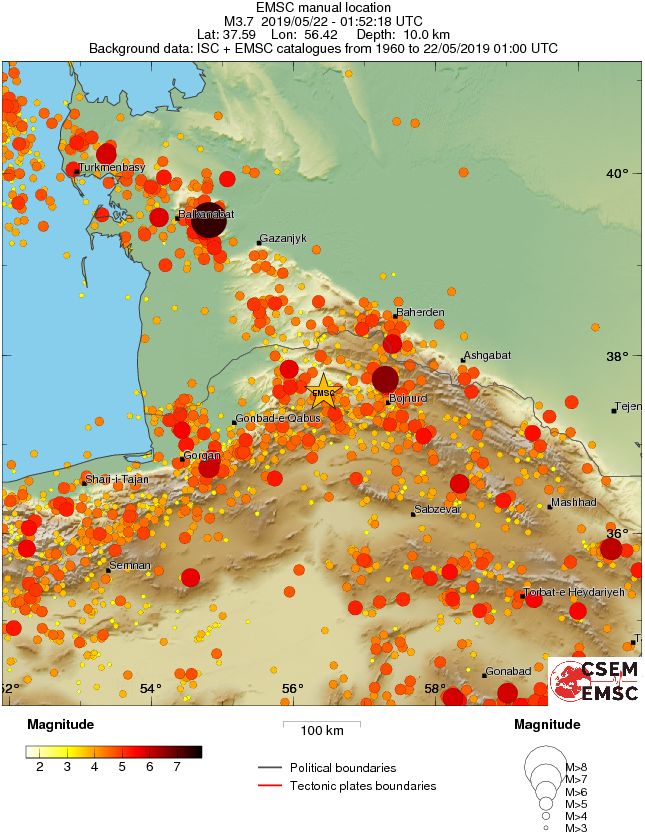 regional magnitude historical seismicity