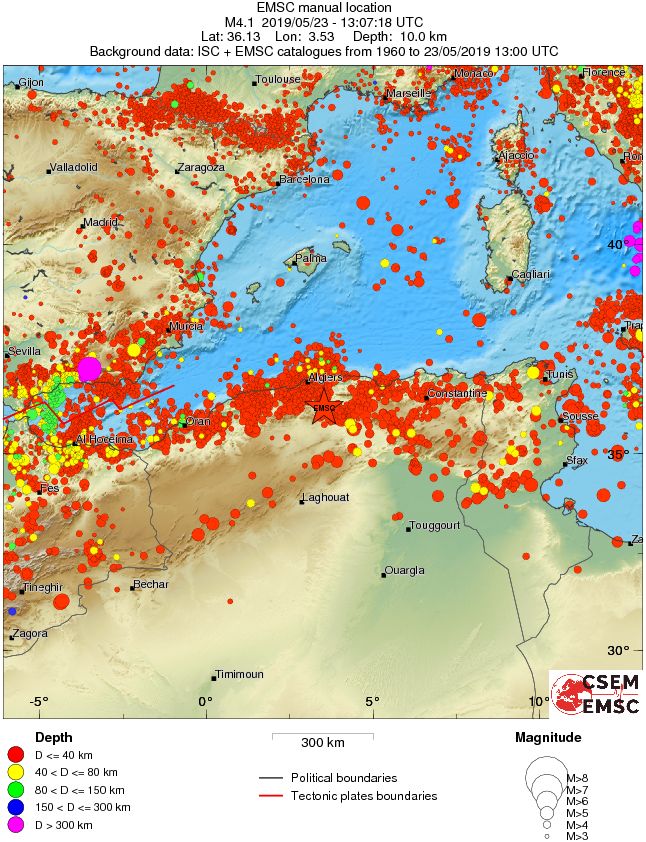 wide historical seismicity
