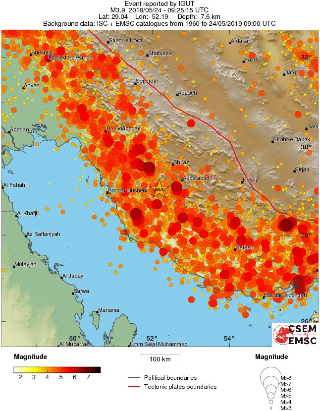 regional magnitude historical seismicity