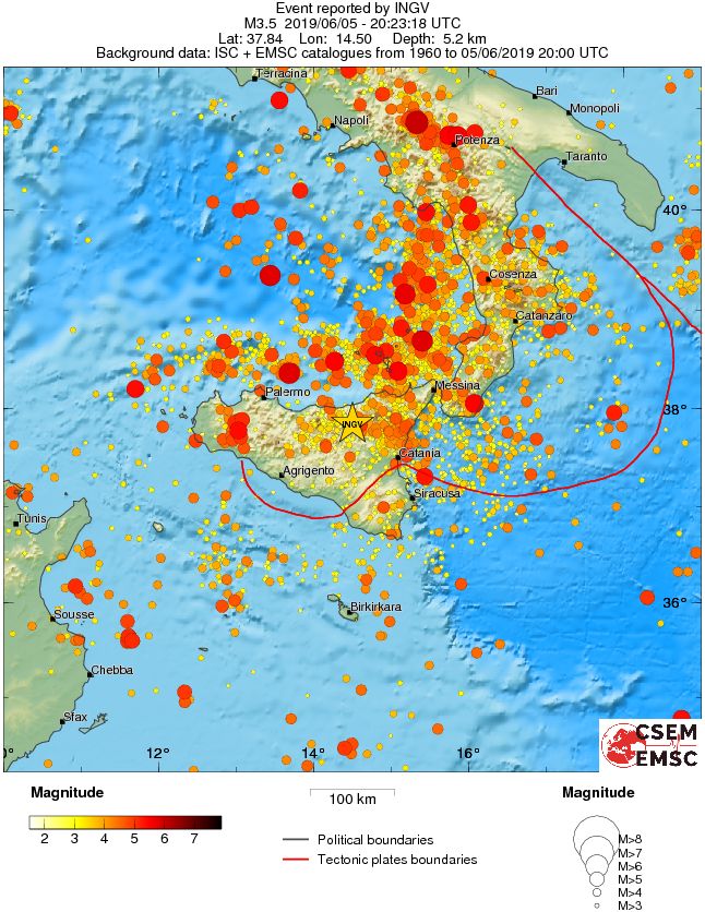 regional magnitude historical seismicity