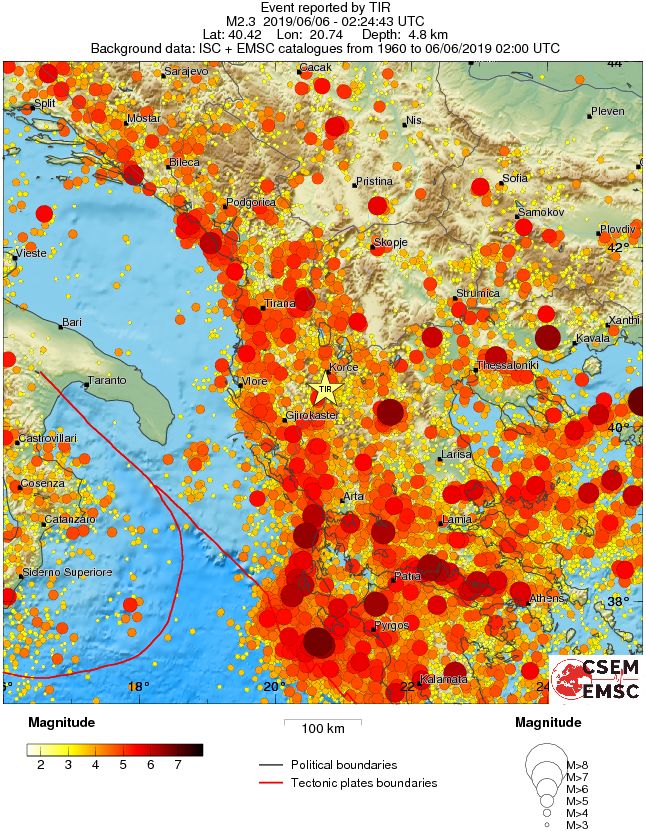 regional magnitude historical seismicity