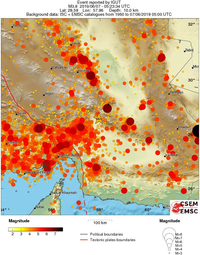 regional magnitude historical seismicity