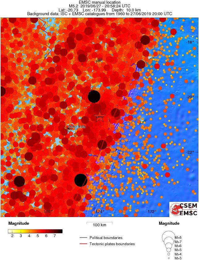 regional magnitude historical seismicity