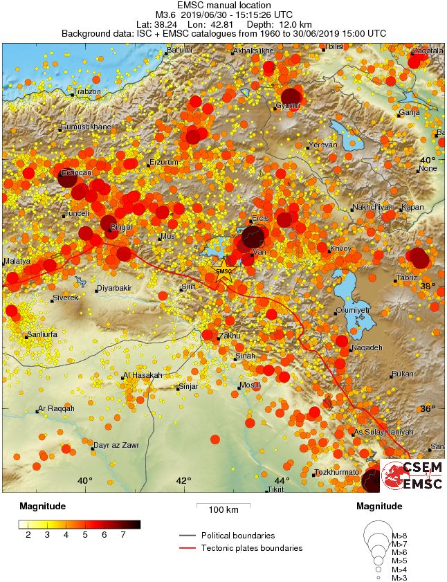 regional magnitude historical seismicity