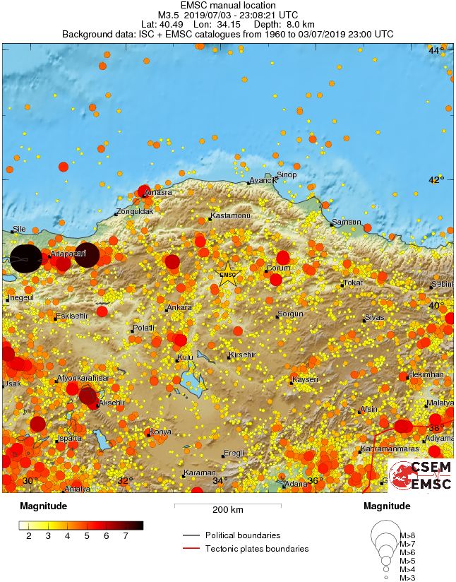 regional magnitude historical seismicity