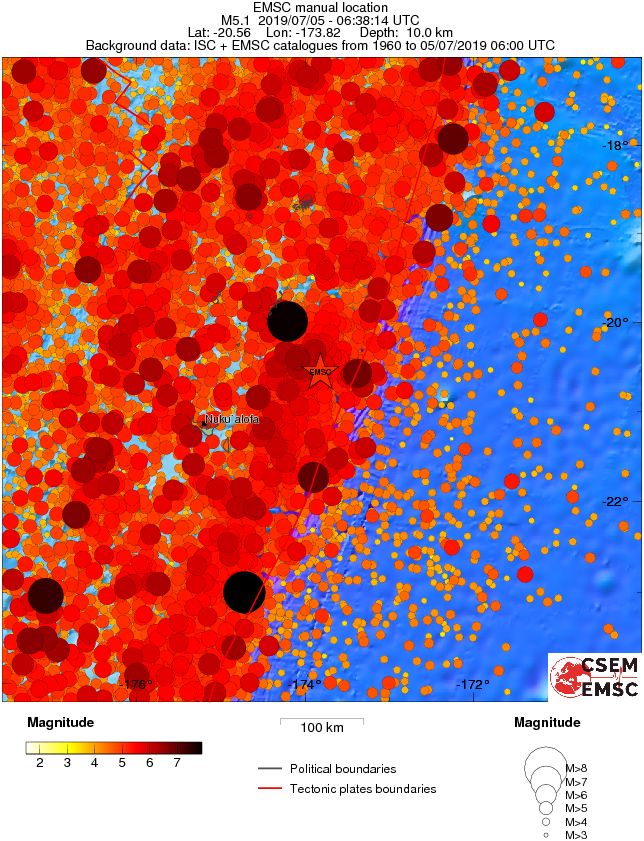 regional magnitude historical seismicity