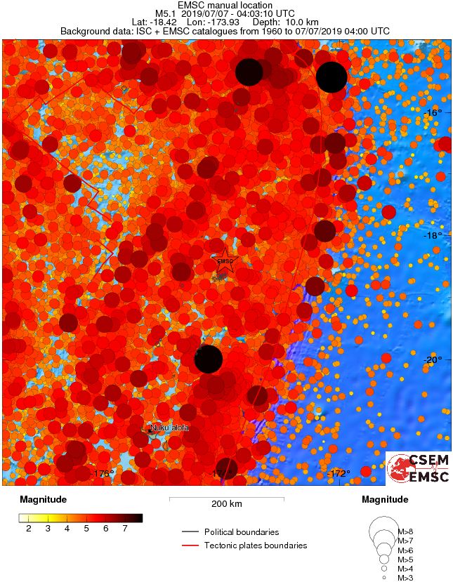 regional magnitude historical seismicity