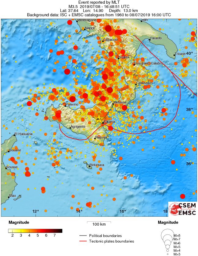 regional magnitude historical seismicity