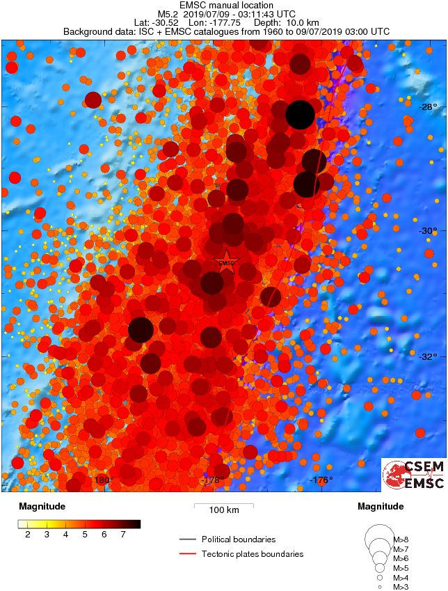regional magnitude historical seismicity