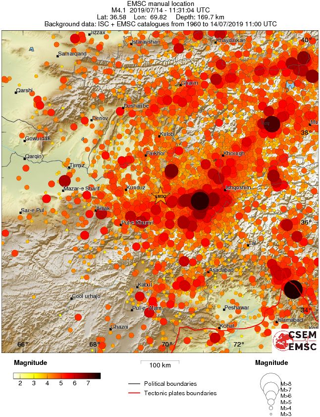 regional magnitude historical seismicity