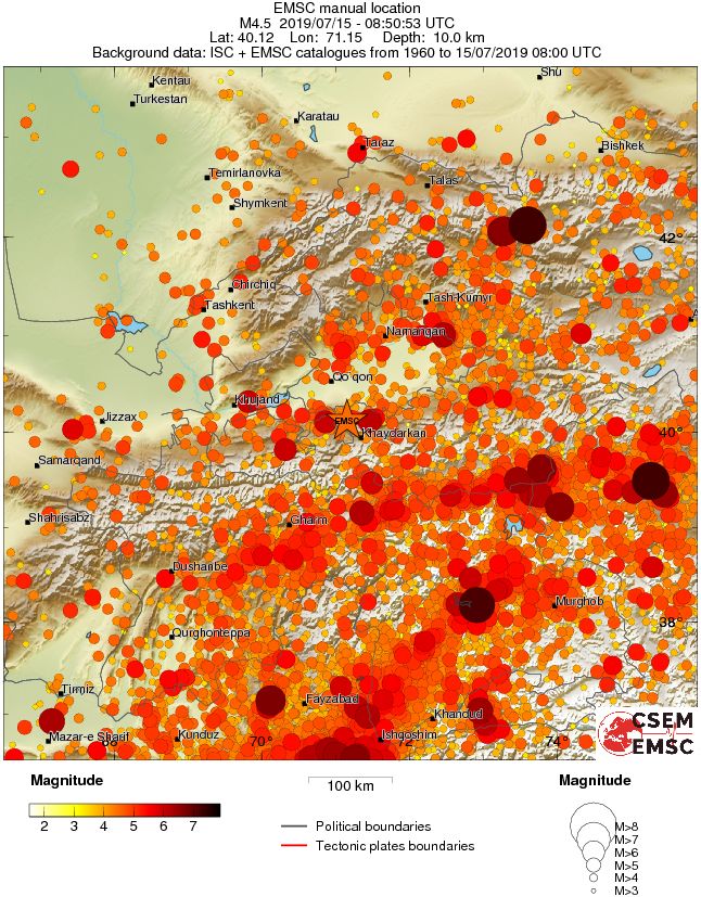 regional magnitude historical seismicity