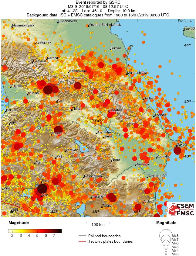 regional magnitude historical seismicity