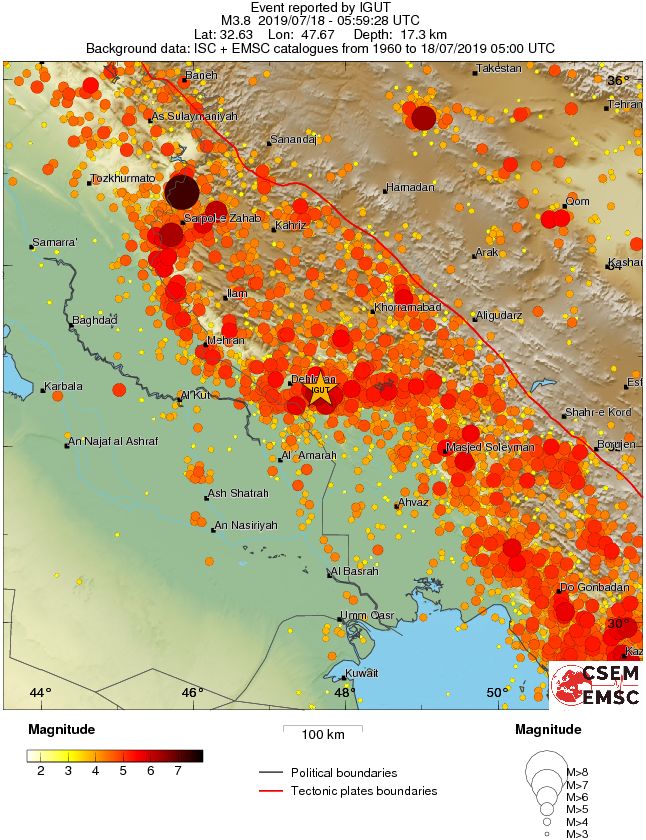regional magnitude historical seismicity