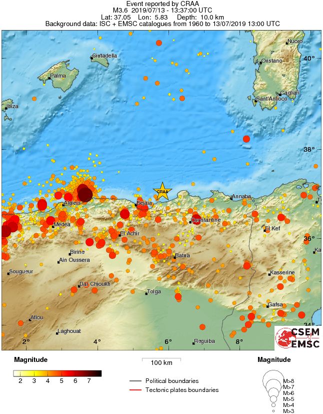 regional magnitude historical seismicity