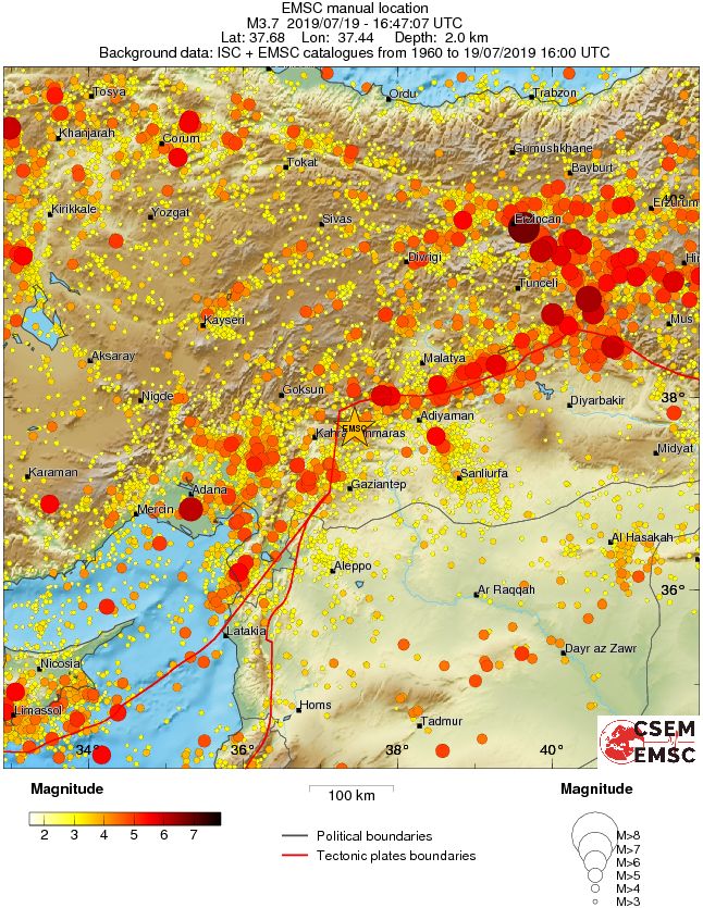 regional magnitude historical seismicity