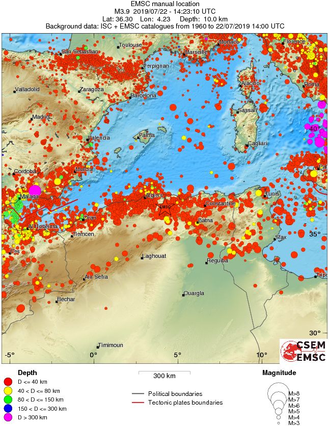 wide historical seismicity