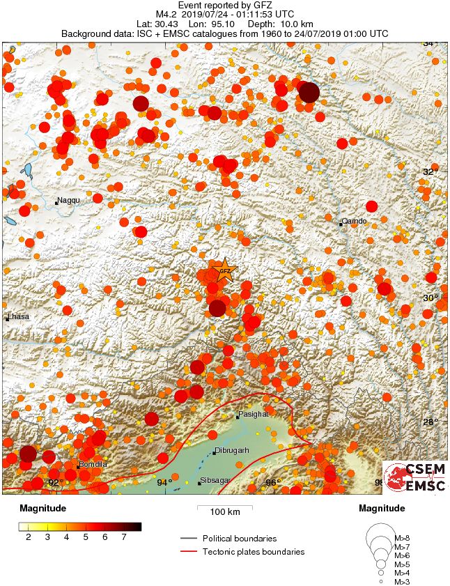 regional magnitude historical seismicity