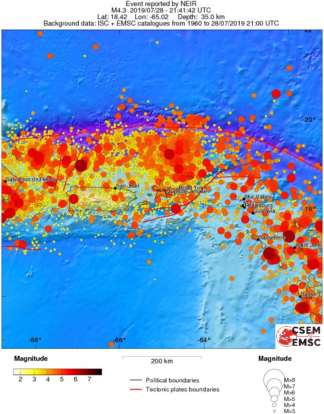 regional magnitude historical seismicity