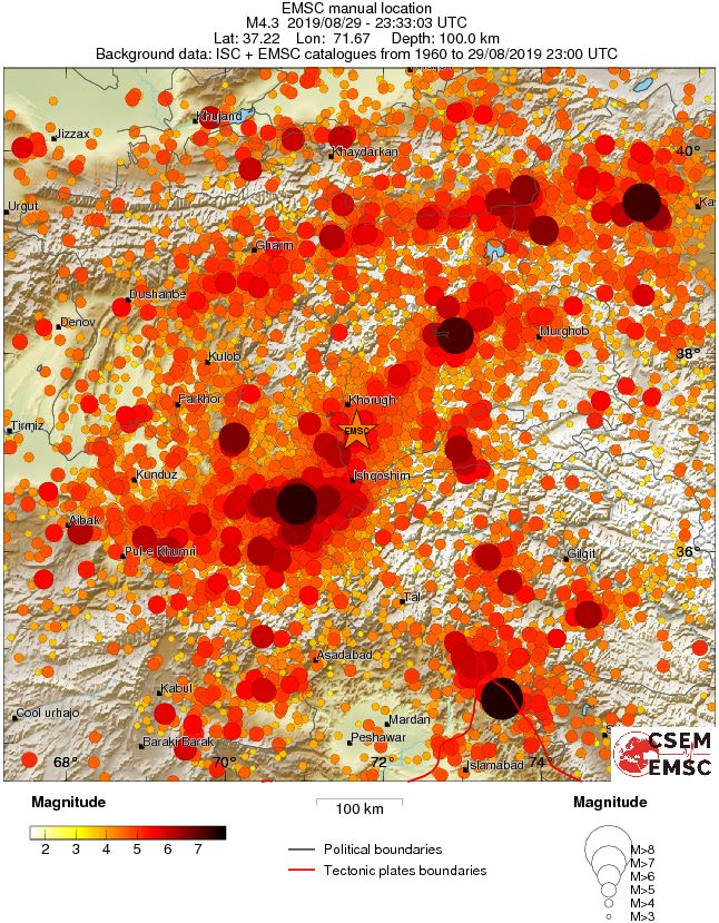 regional magnitude historical seismicity