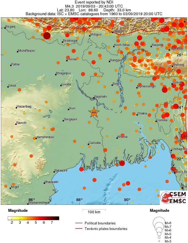 regional magnitude historical seismicity