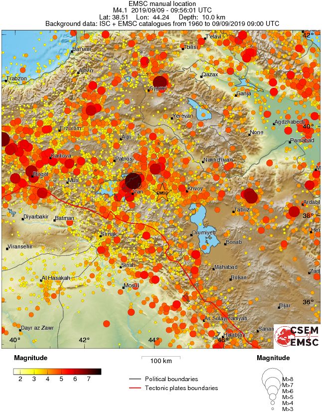 regional magnitude historical seismicity