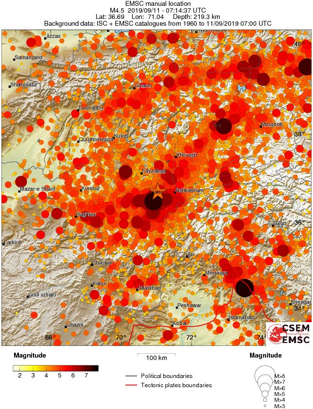 regional magnitude historical seismicity