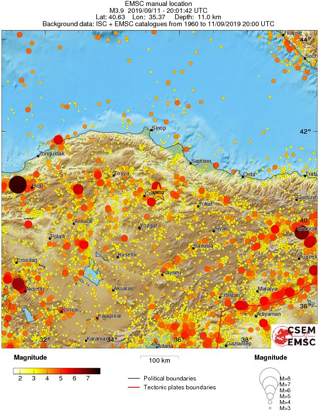regional magnitude historical seismicity