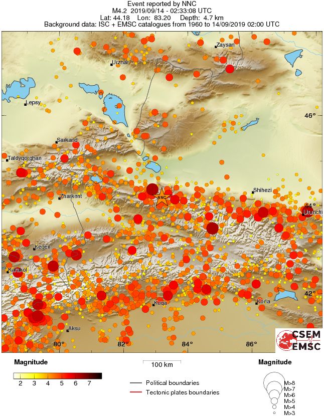 regional magnitude historical seismicity