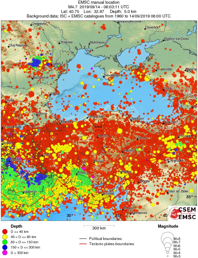 wide historical seismicity