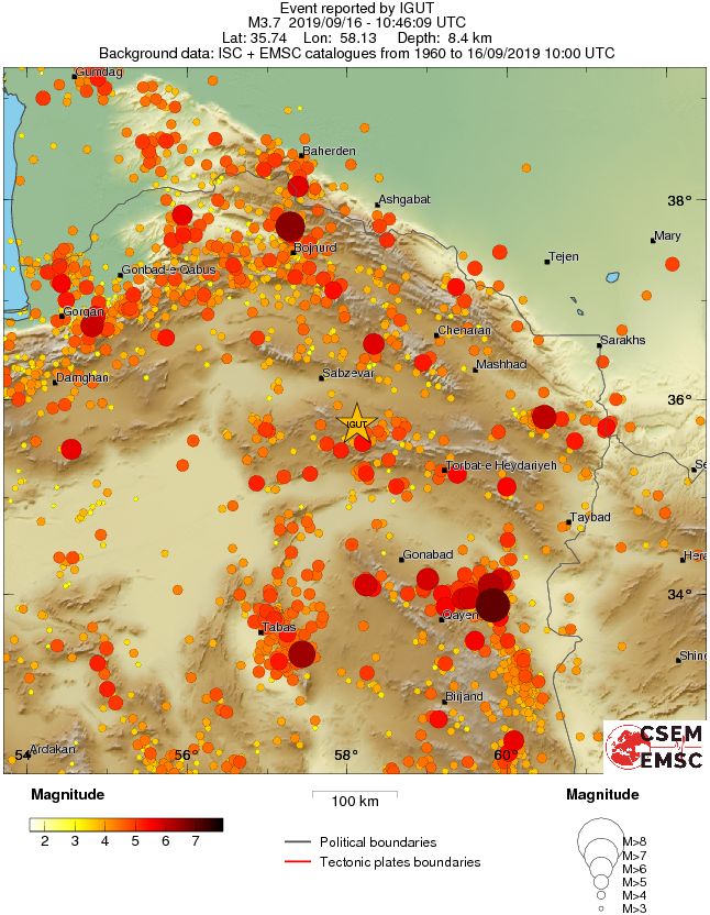 regional magnitude historical seismicity